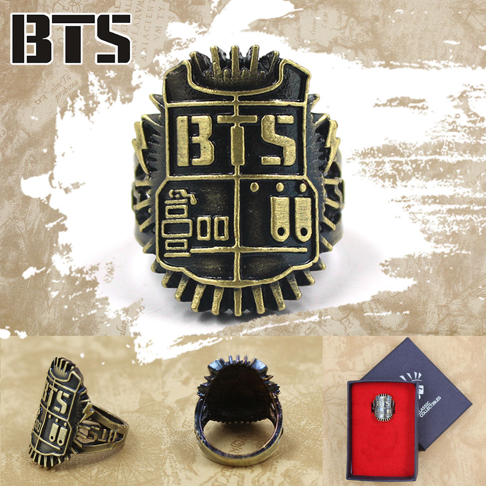 BTS Logo Metal ring in gift box
