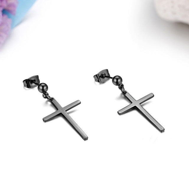 Simple Cross K-pop earrings (G-Dragon style)