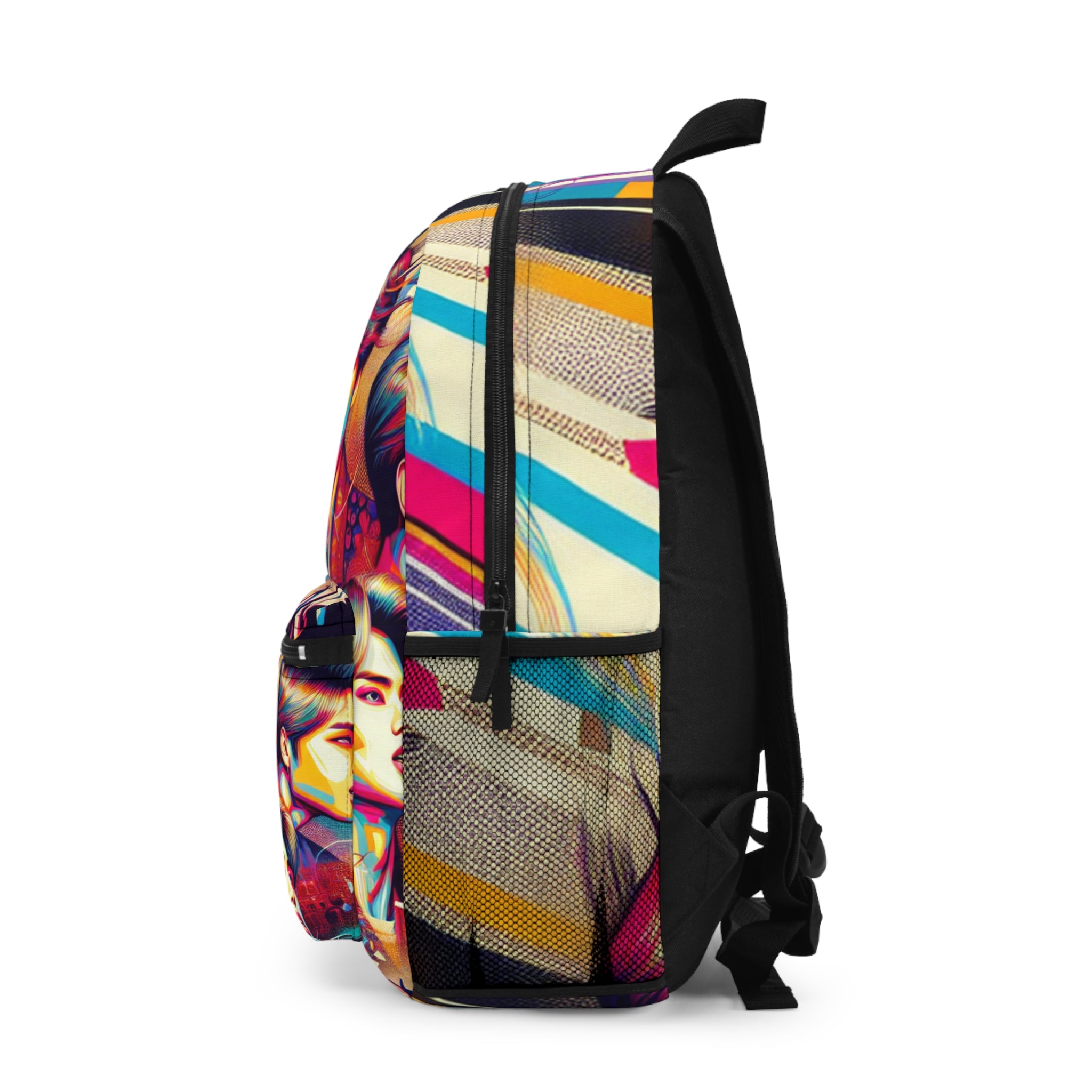 bts logo pu leather backpack Vibrant BTS Backpack