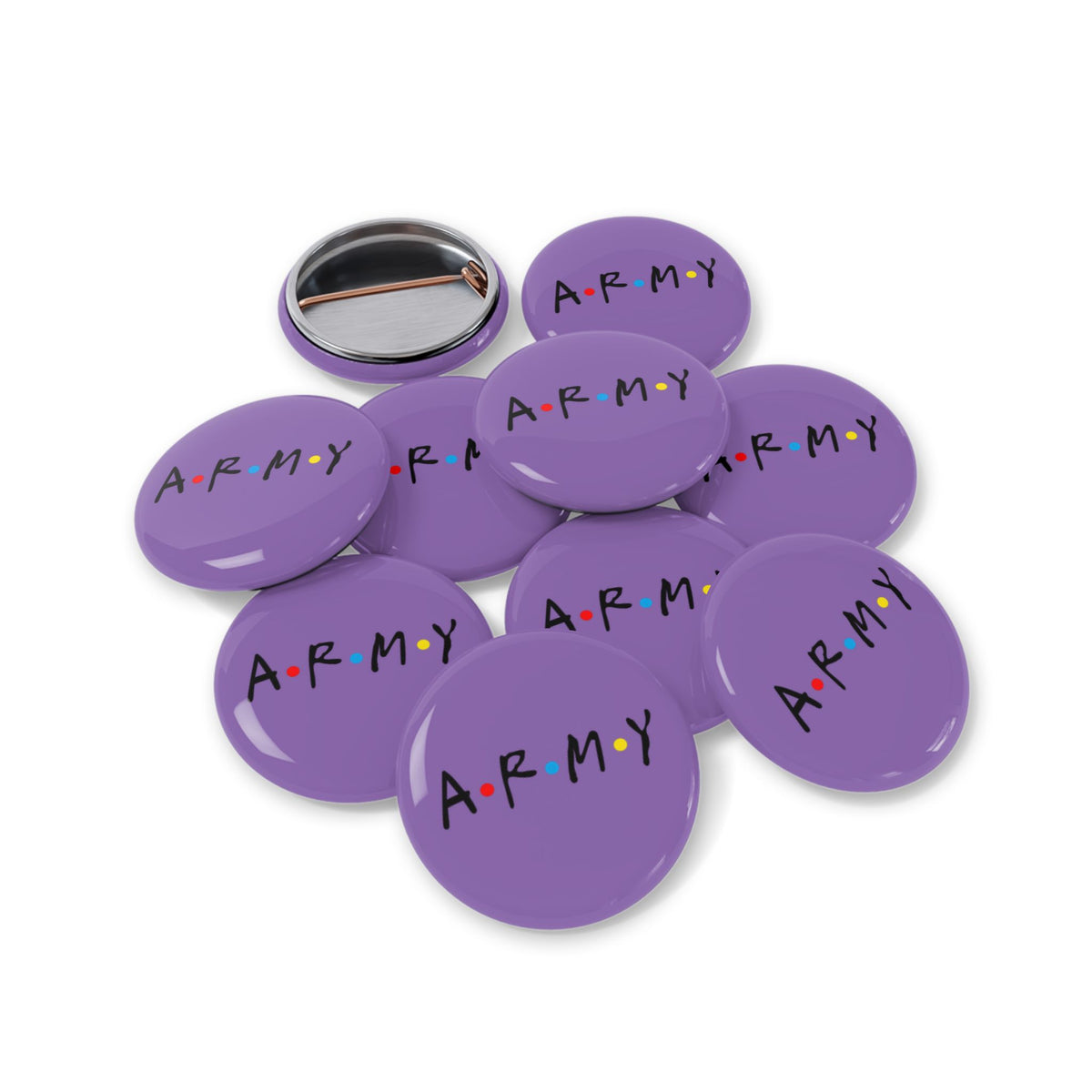 Round "Army" Pins
