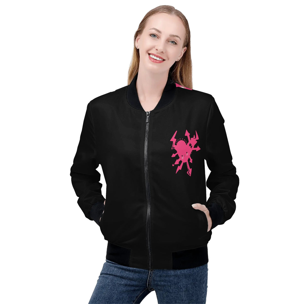 StrayKids Appreciation Zip Up Print Bomber Jacket