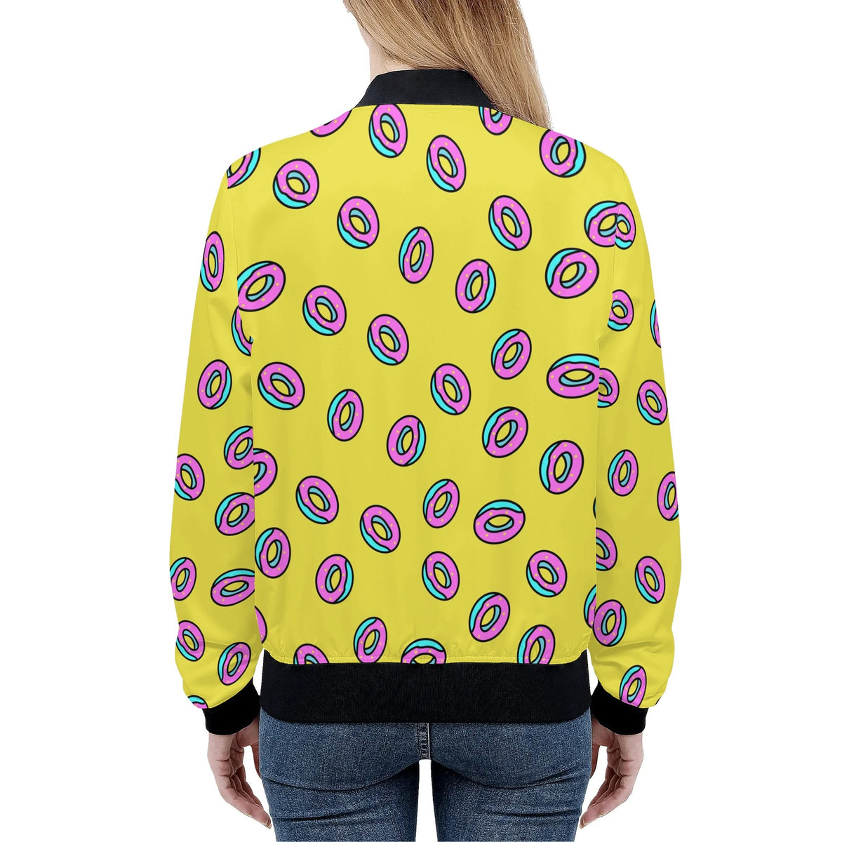 Kpop Donut Print Bomber Jacket