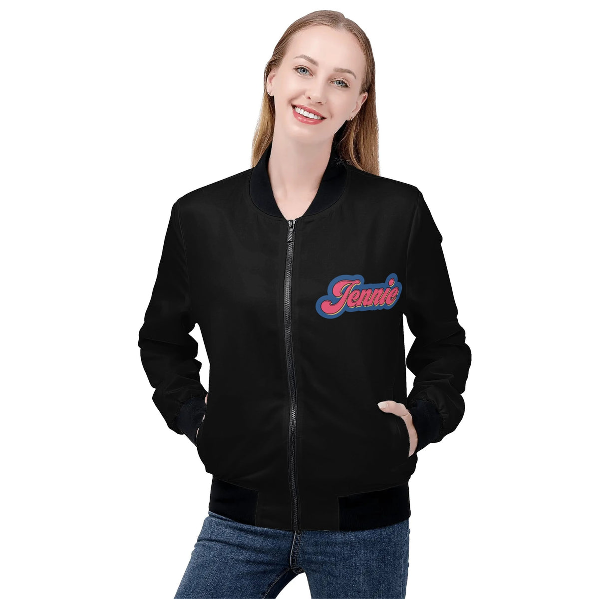 Black Jennie Bomber Jacket
