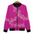 Pink Twice  Zip Up Print Bomber Jacket