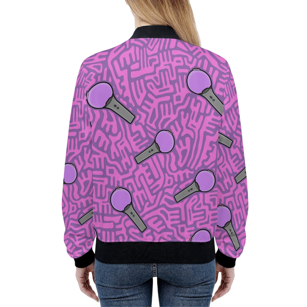 Purple Army Bomb Bomber Jacket