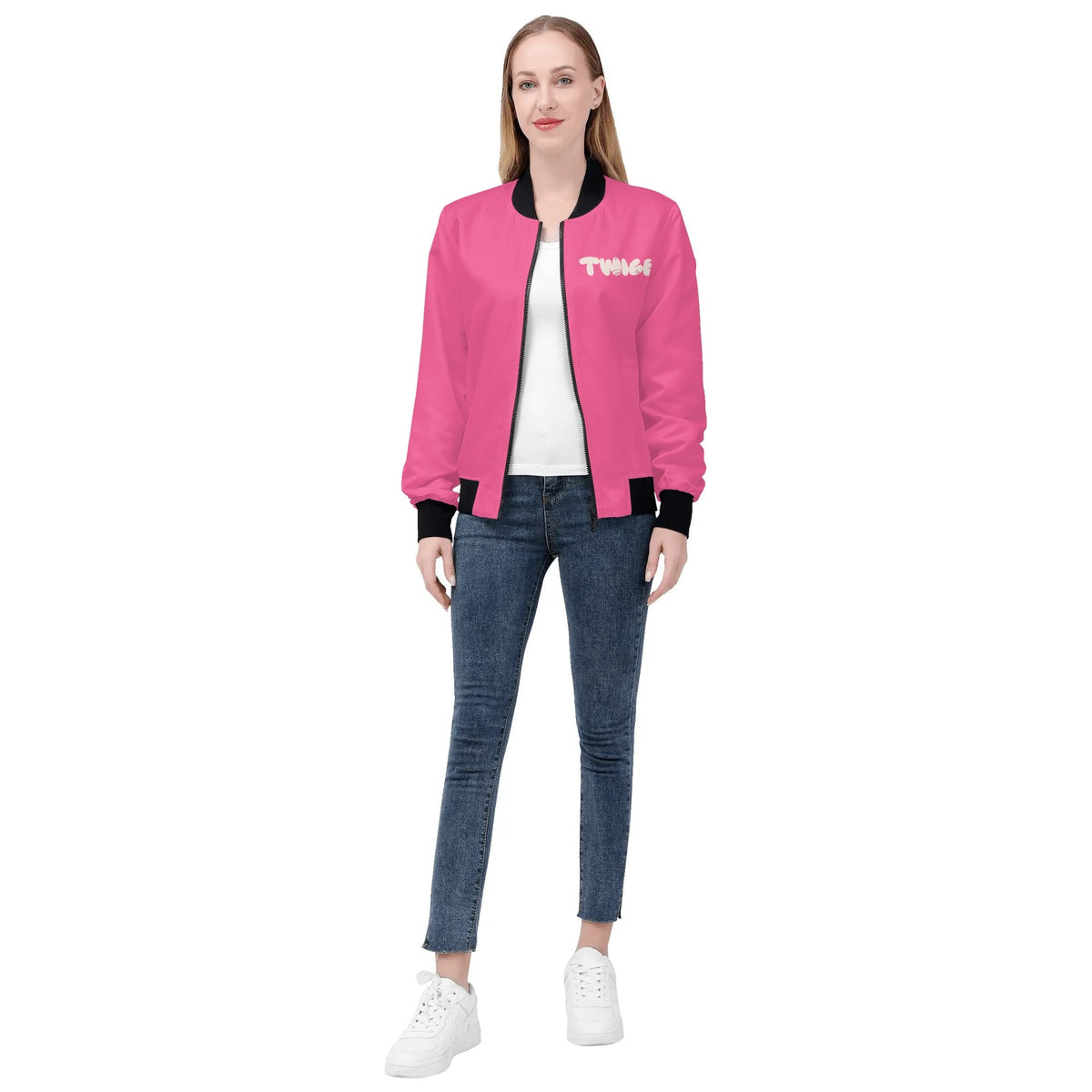 Pink Twice Bomber Jacket