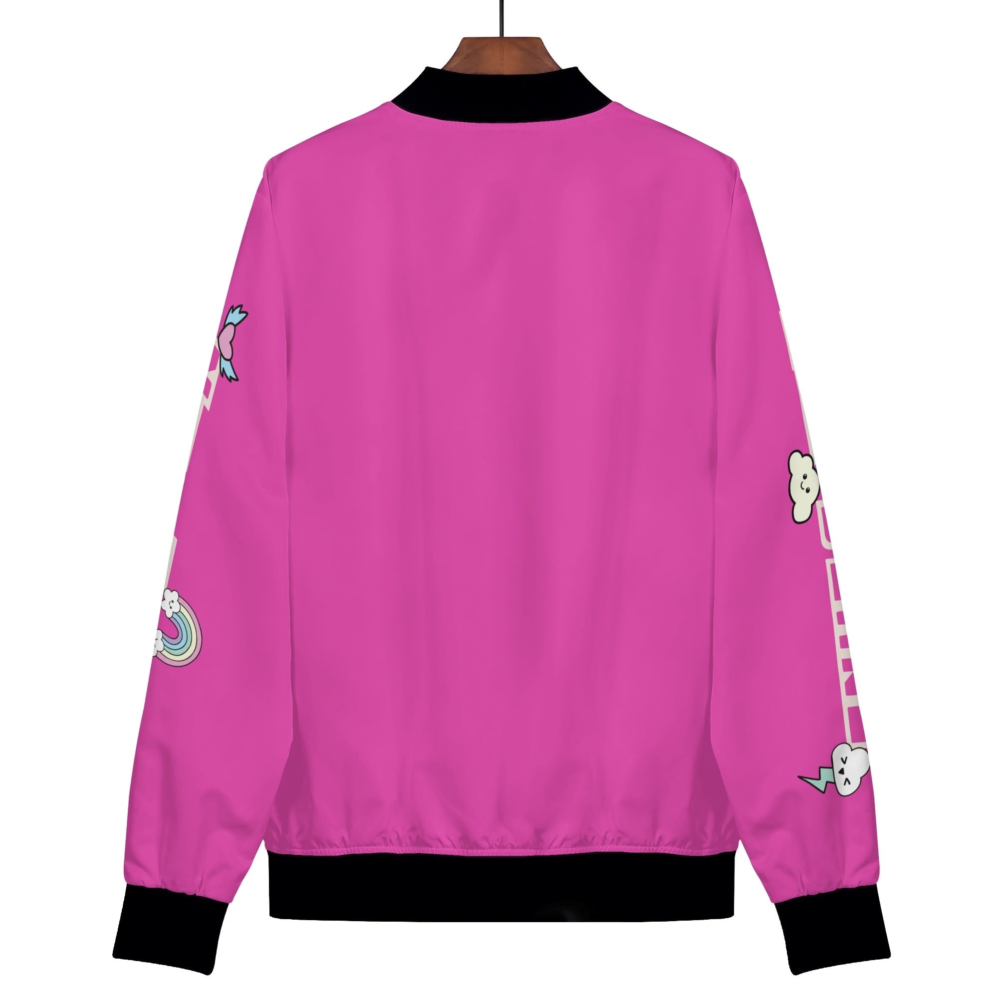 Pink New Jeans Bomber Jacket