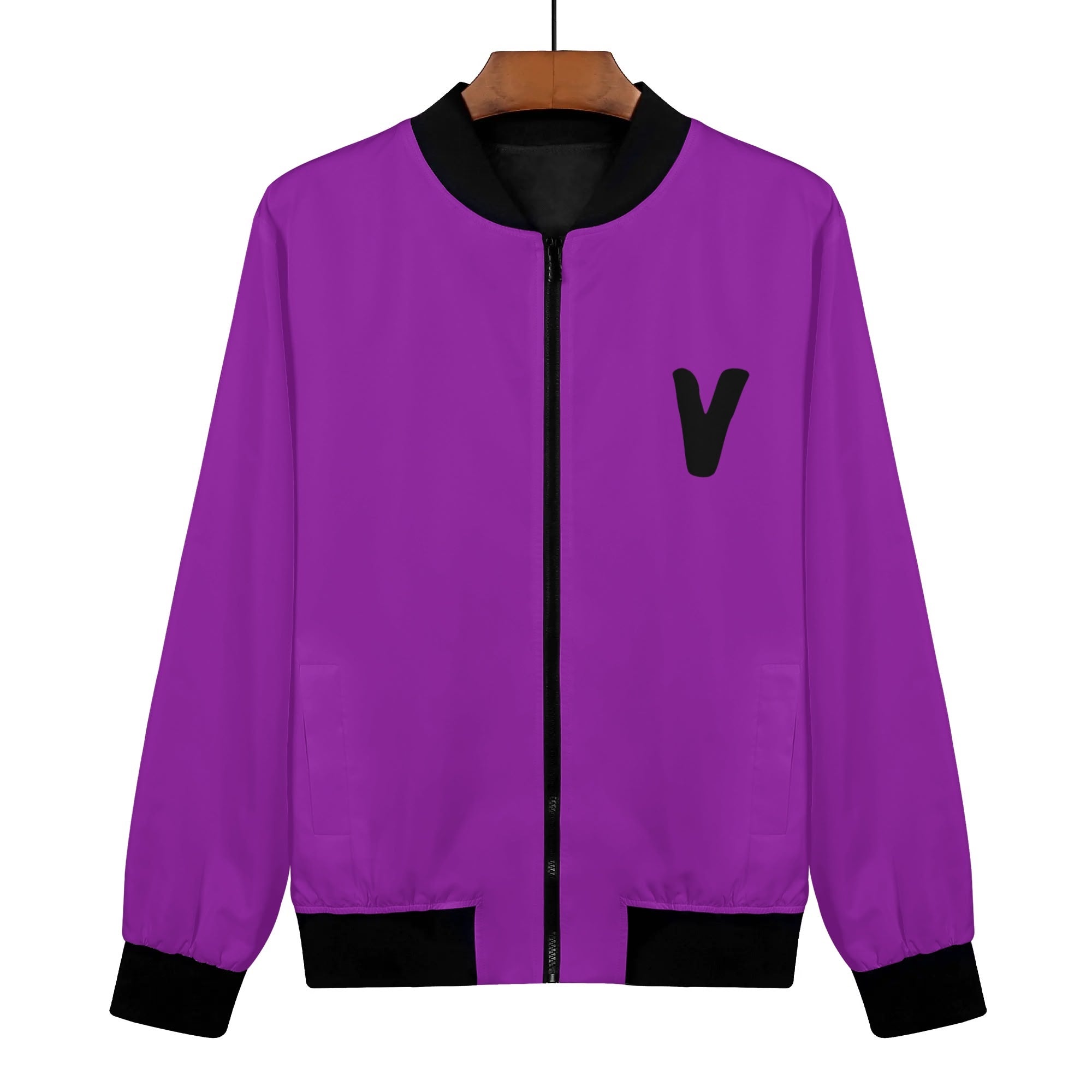 Purple Taehyung V Bomber Jacket