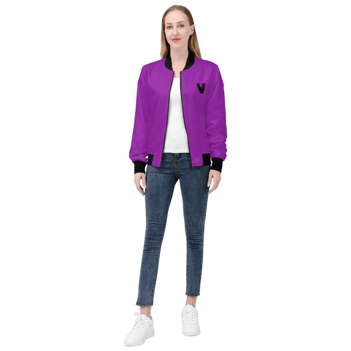 Purple Taehyung V Bomber Jacket