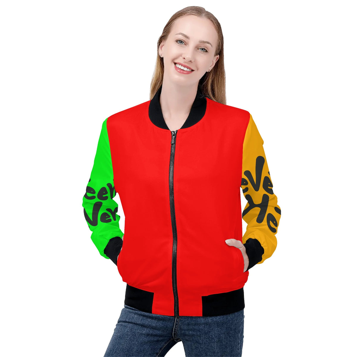 Seventeen Color Block Bomber Jacket