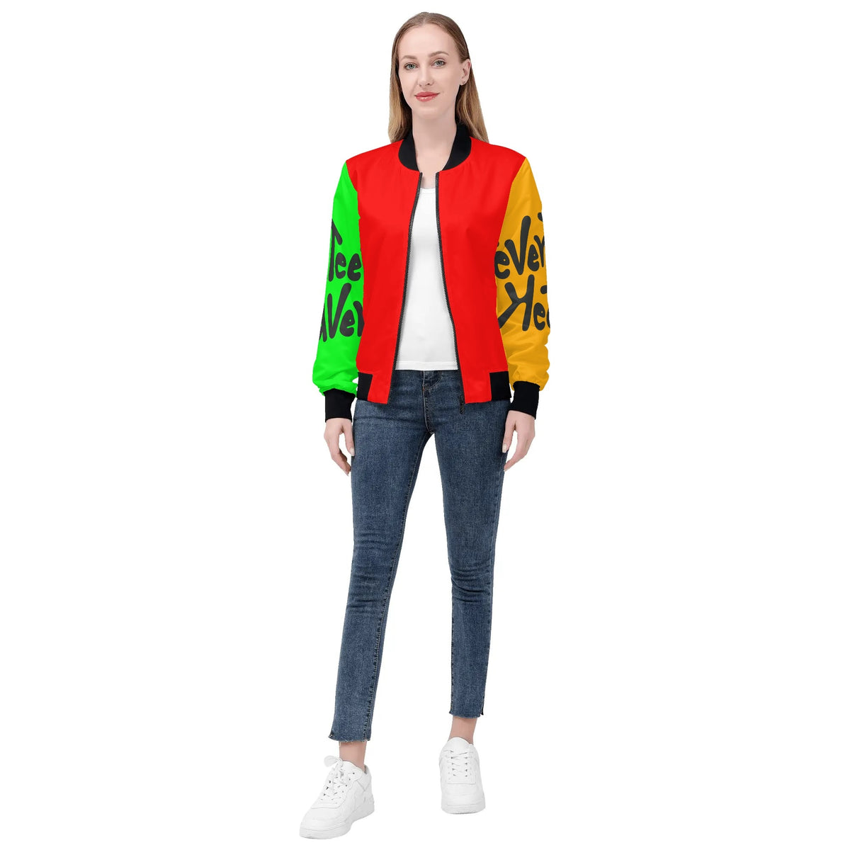 Seventeen Color Block Bomber Jacket