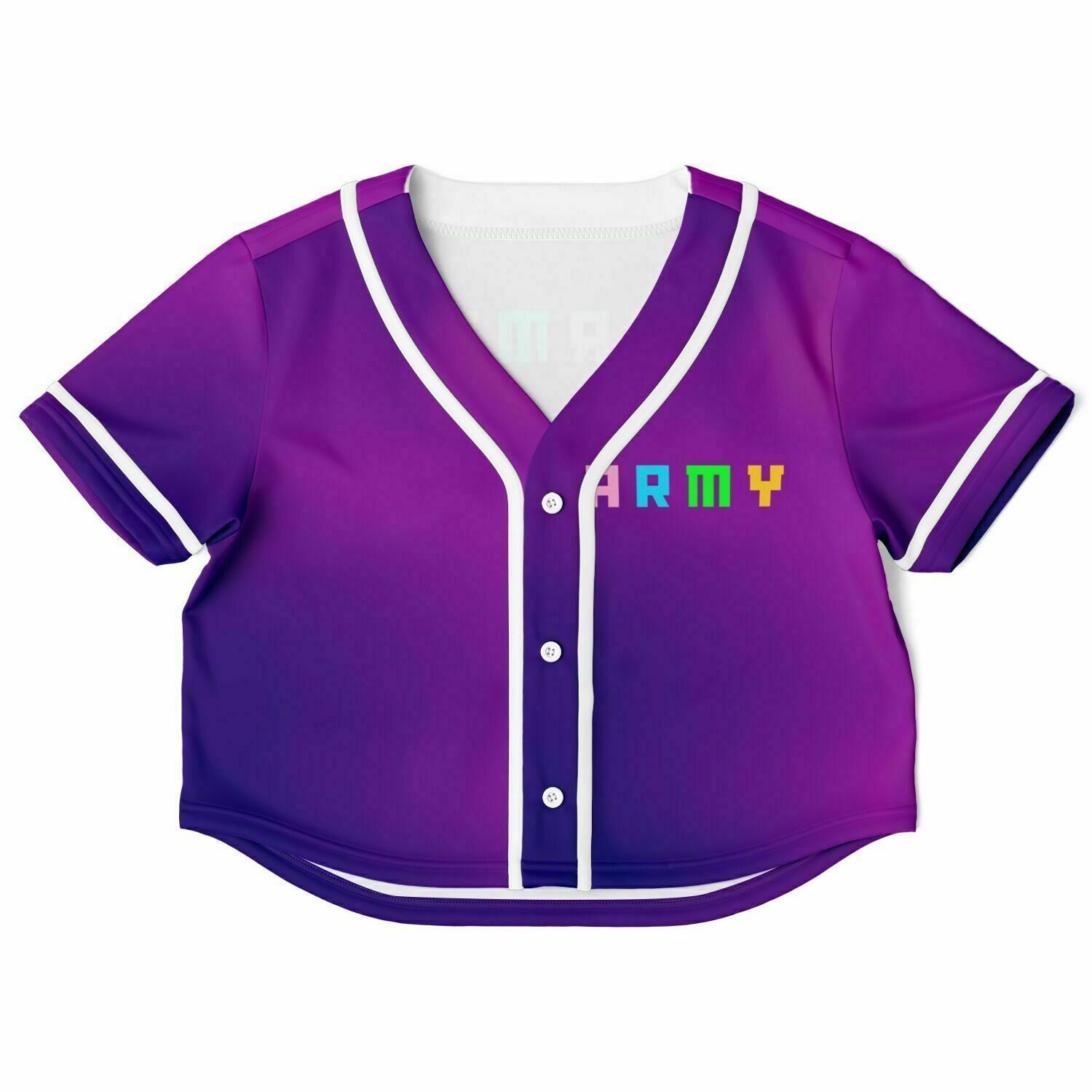 Army Cropped Baseball Jersey - AOP