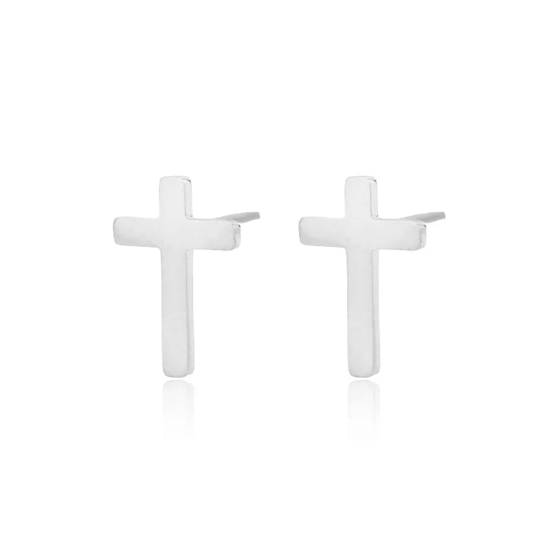 Cute Kawaii Minimal Cross Earrings