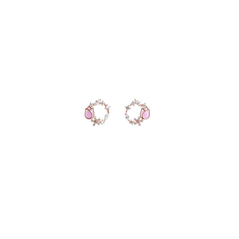 Cute Kawaii Pink Sweet Stud Earrings