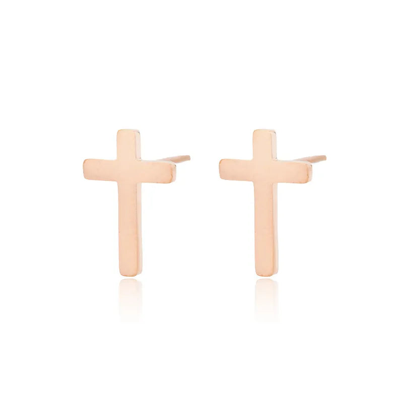 Cute Kawaii Minimal Cross Earrings