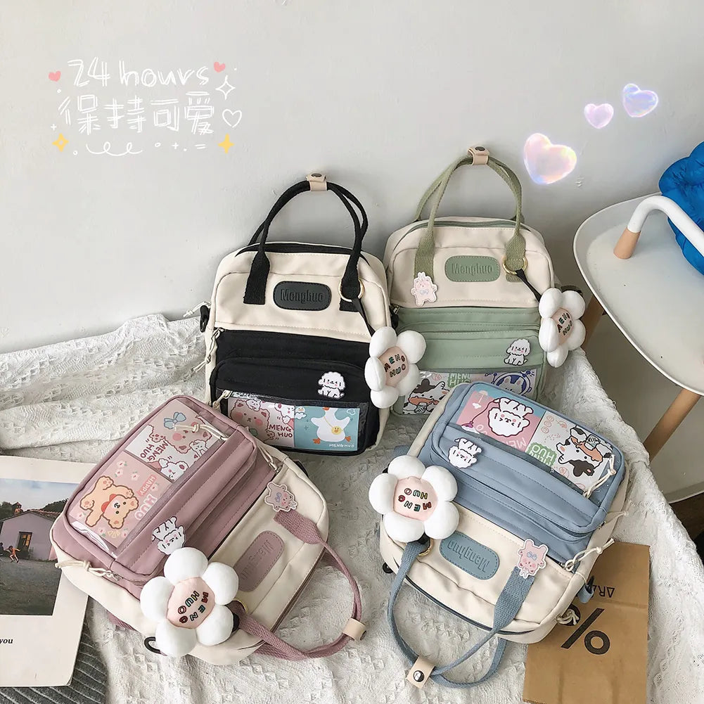 Kawaii Korean Style Backpack Cute Waterproof Teen Girls Hello South Korea