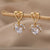 Luxury Heart Zircon Stud Earrings: Korean Fashion Stainless Steel Jewelry