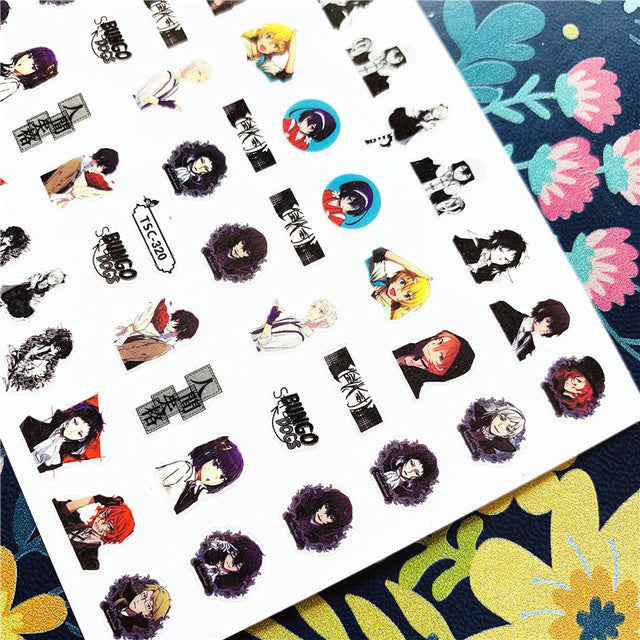 Kpop idols Bangtan art 3D nail stickers