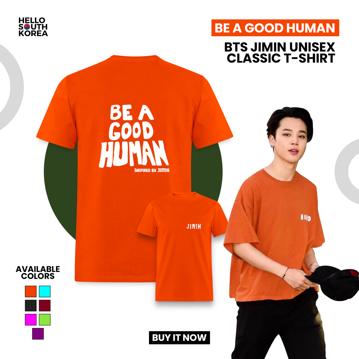 Be A Good Human Shirt - Classic Unisex Tee Inspired by Jimin from BTS with Unique Comfort