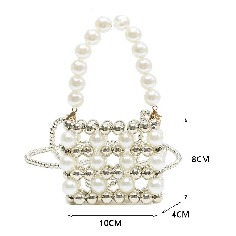 Dainty Beaded Mixed Pearl Beads Kawaii Handbag