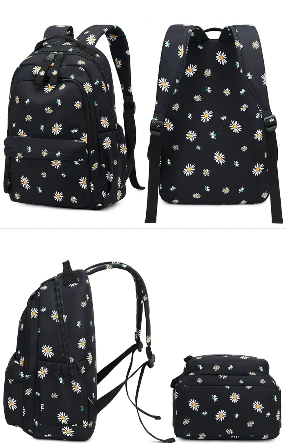 Cute Daisy Kawaii Korean School Backpack - 22L Capacity