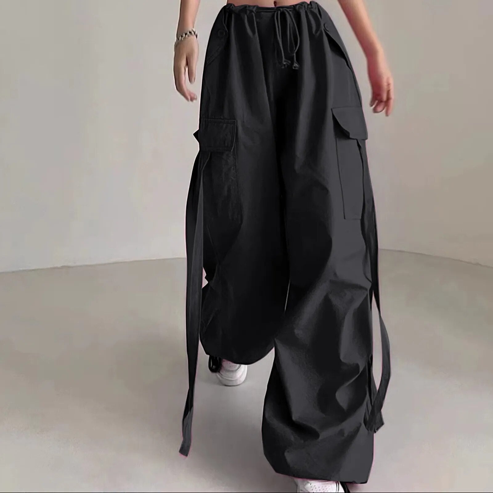 Pink/Black Tasseled Kpop Pants