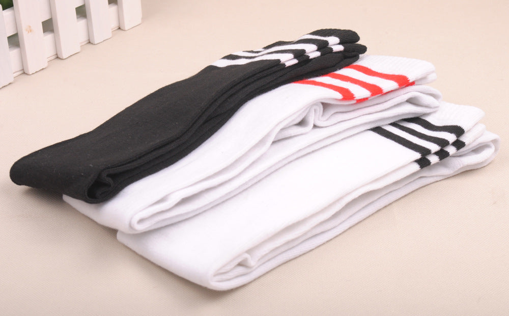 Sexy Black White Striped Long Socks Women Over Knee Thigh High Socks Over The Knee Stockings For Ladies Girls Warm Knee Socks