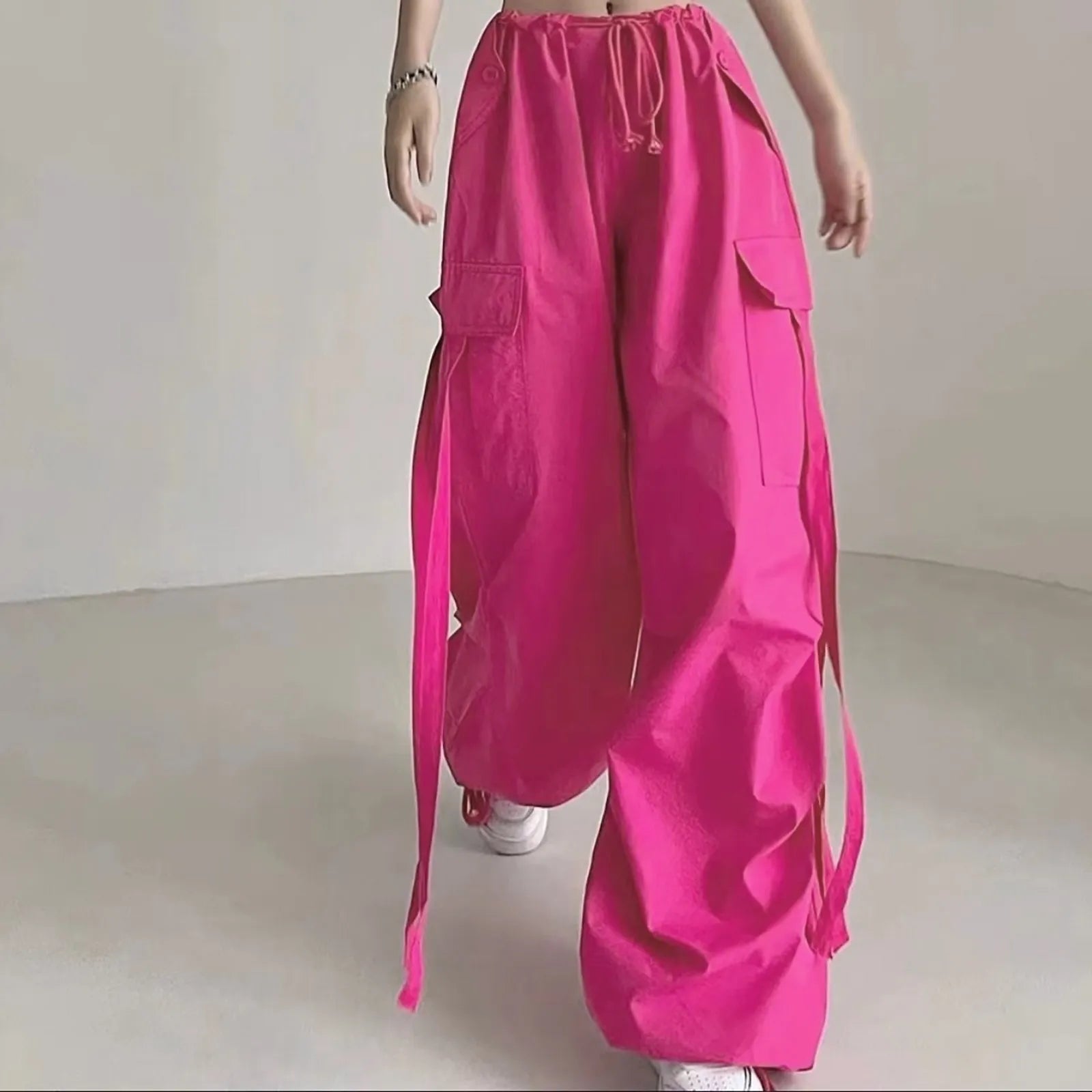 Pink/Black Tasseled Kpop Pants
