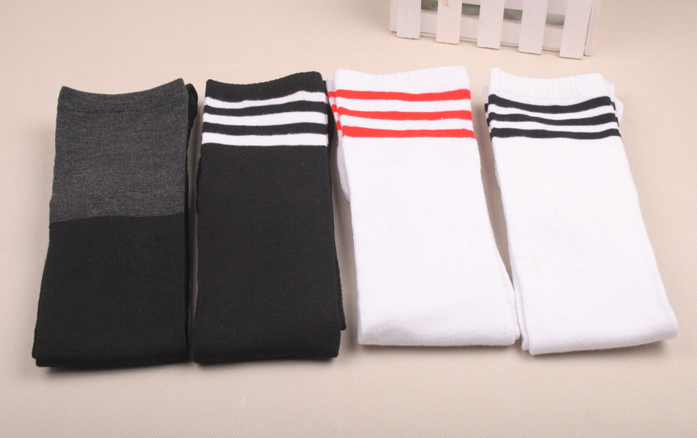 Sexy Black White Striped Long Socks Women Over Knee Thigh High Socks Over The Knee Stockings For Ladies Girls Warm Knee Socks
