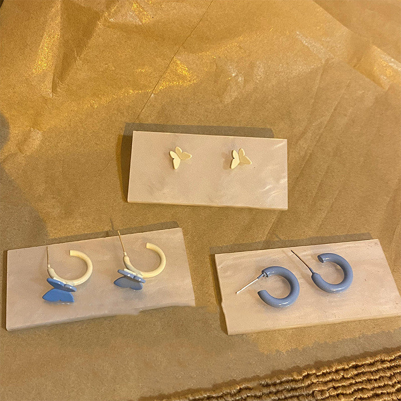 Cute Kawaii butterfly earring set