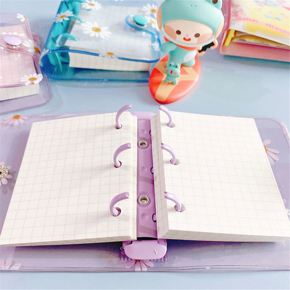 Cute Daisy Binder Notebook  Kawaii Korean Stationery - Hello South Korea