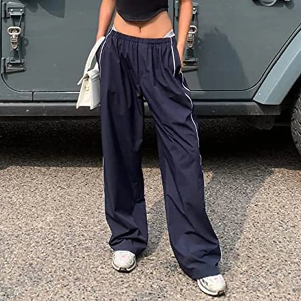 Low Waist Elastic Kpop Pants