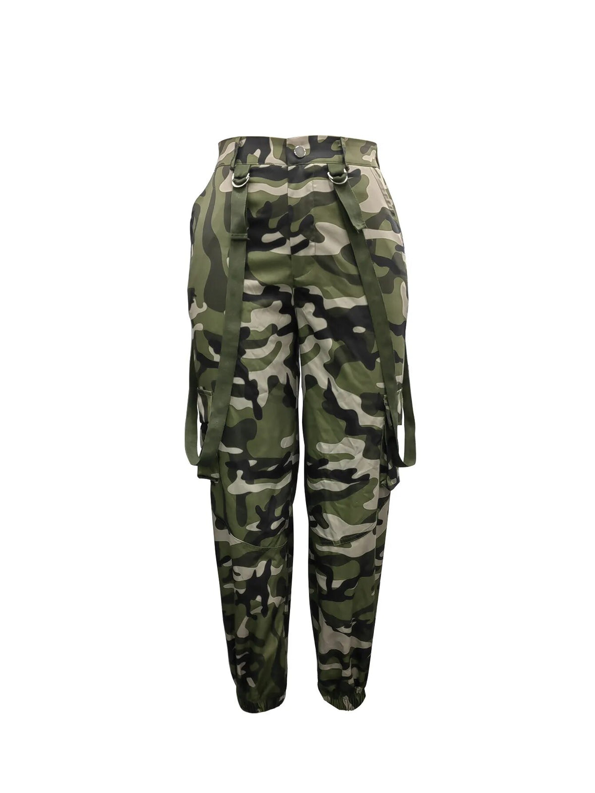 Green Camouflage Kpop Pants for Women