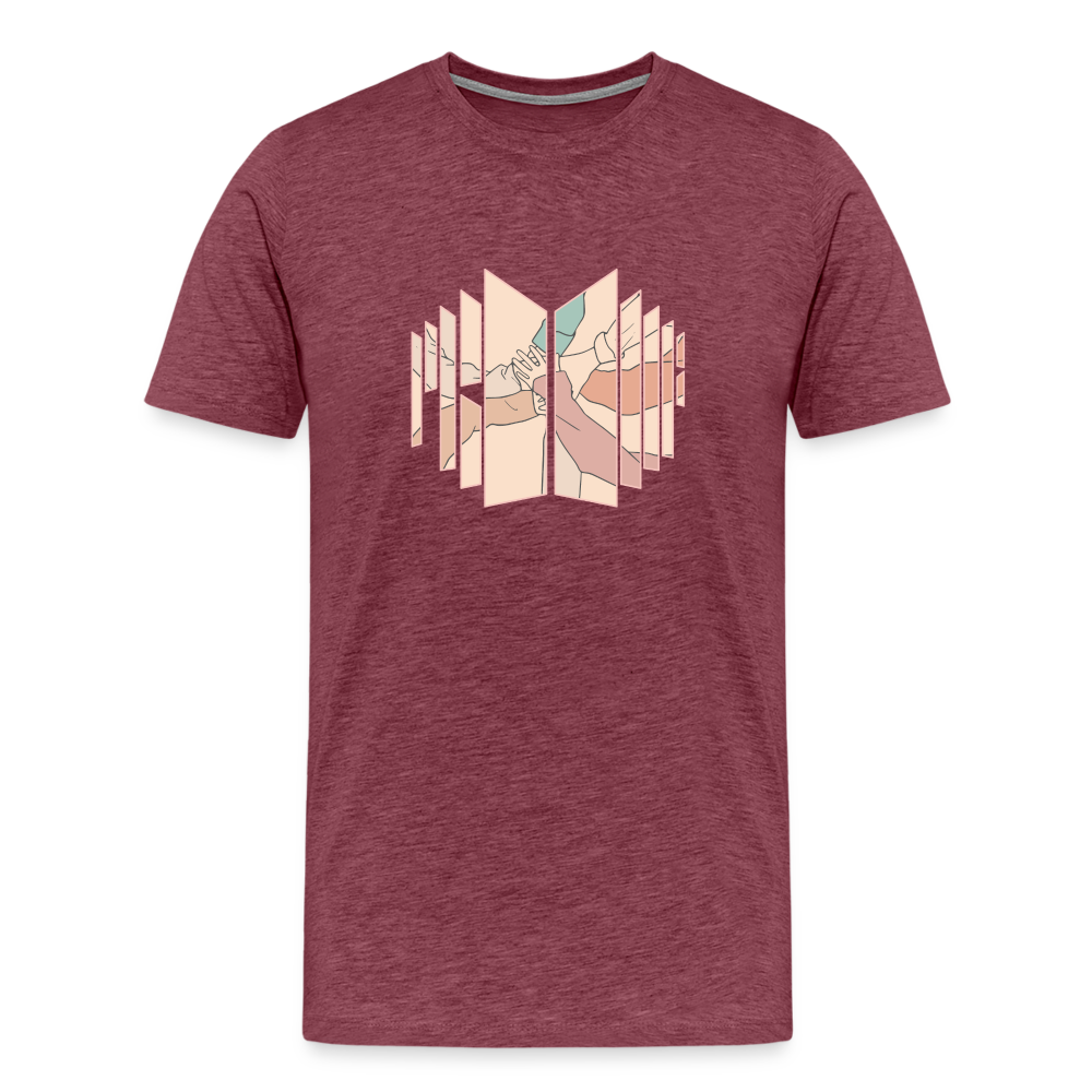 Army Hands Premium T-Shirt - heather burgundy