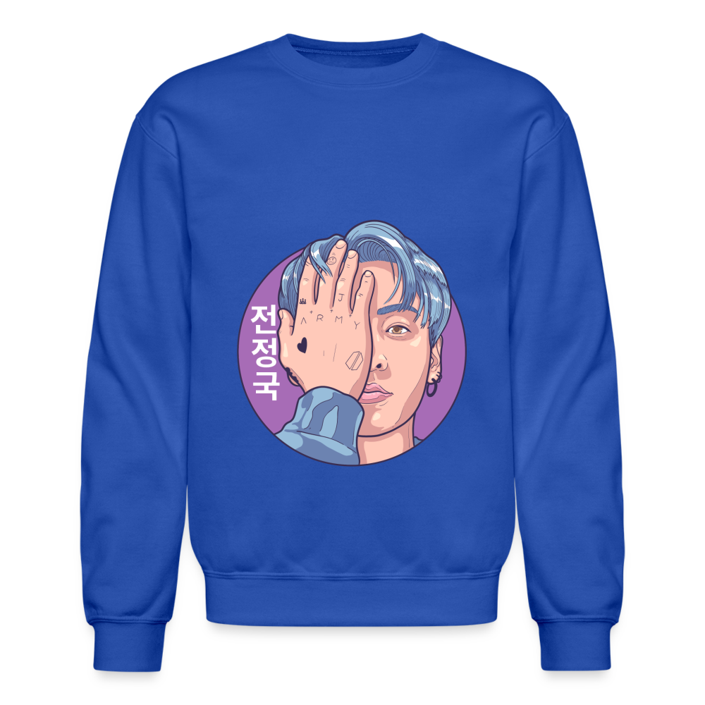 Jungkook Hand Crewneck Sweatshirt - royal blue