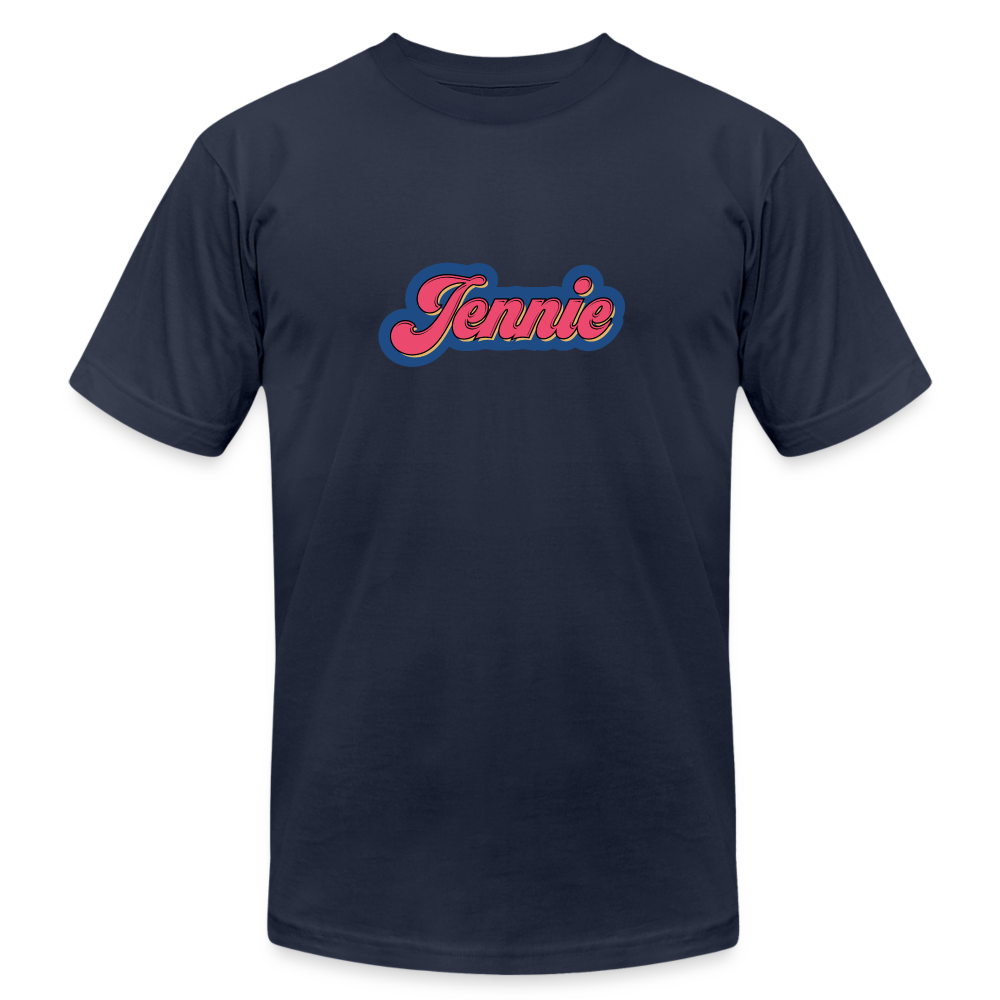 Jennie Blackpink Tshirt by Bella + Canvas - navy