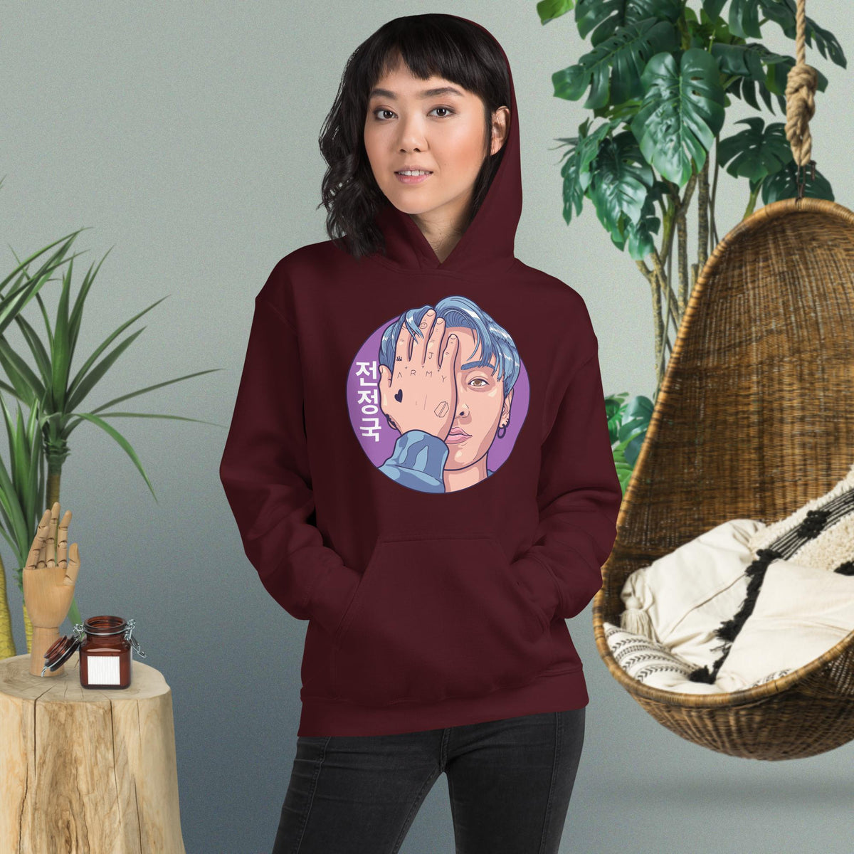 Jungkook Hand Art Dopamine Dressing Unisex Hoodie