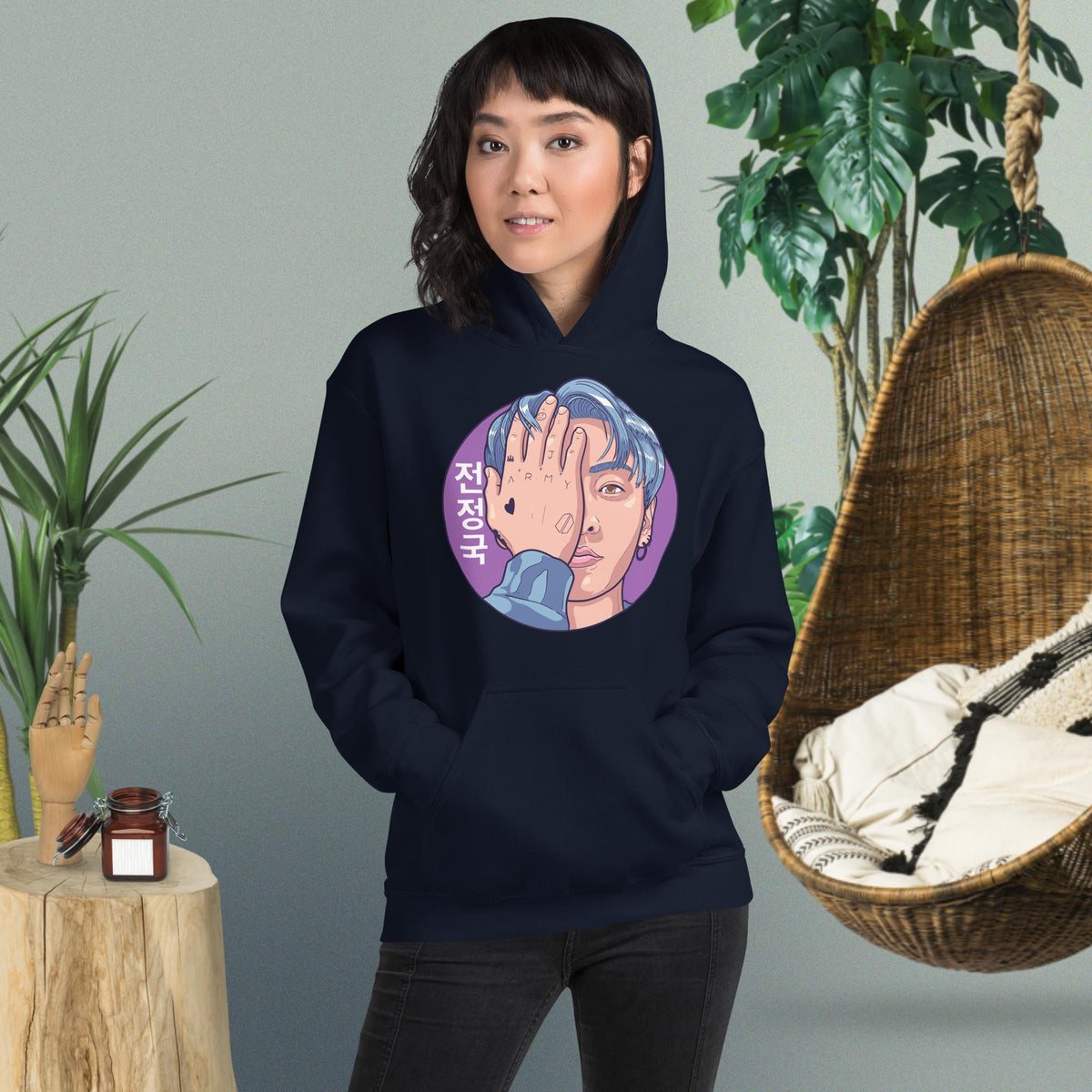 Jungkook Hand Art Dopamine Dressing Unisex Hoodie