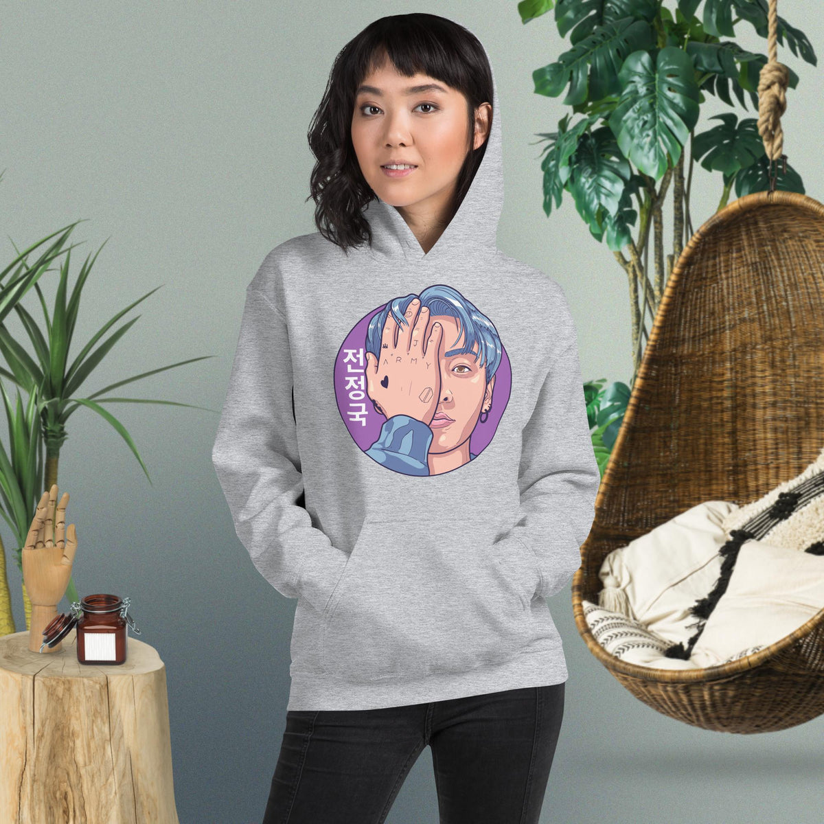 Jungkook Hand Art Dopamine Dressing Unisex Hoodie