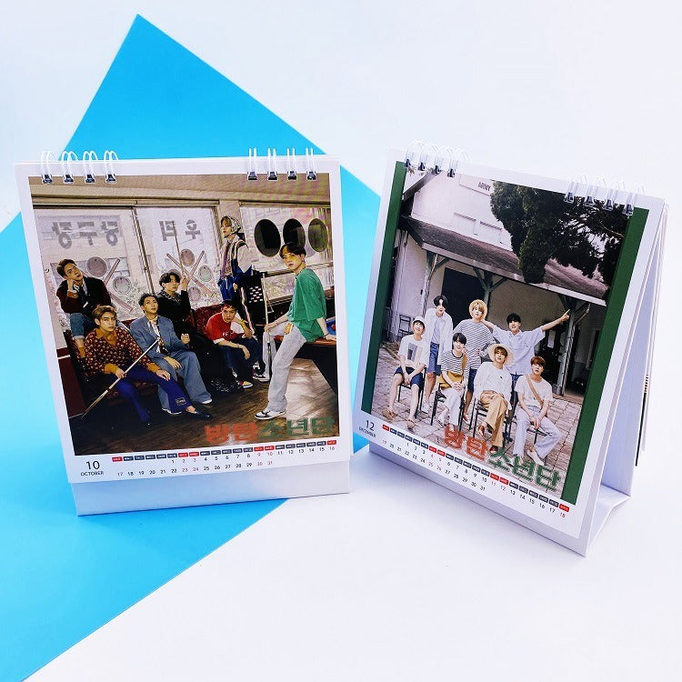 Compact 2021 BTS easel desk calendar