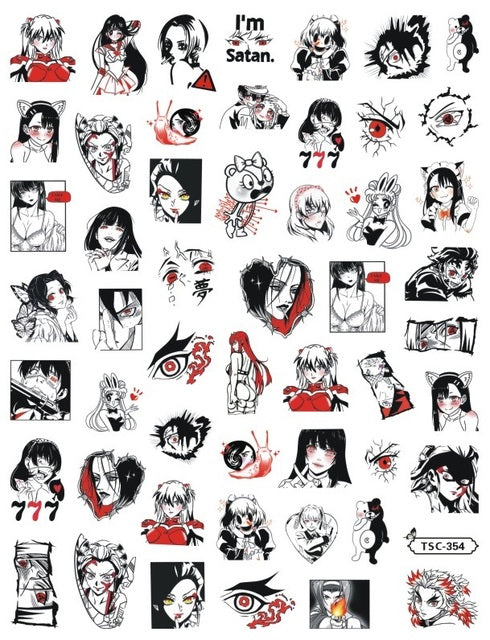 3D Nail Art Slider TSC-201-324-144 Chainsawman Decal