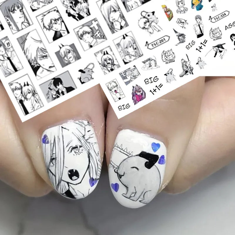 3D Nail Art Slider TSC-201-324-144 Chainsawman Decal