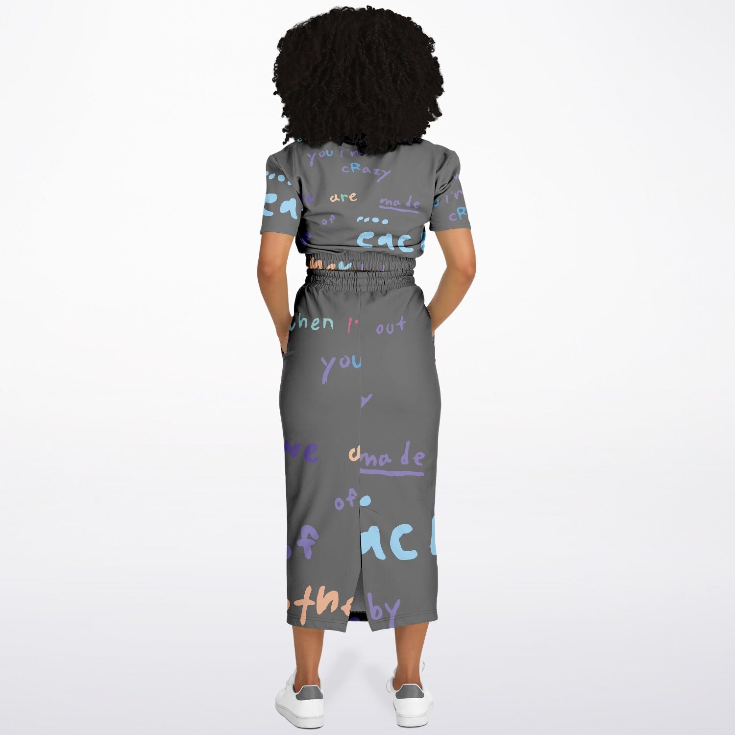 My Universe crop top skirt set
