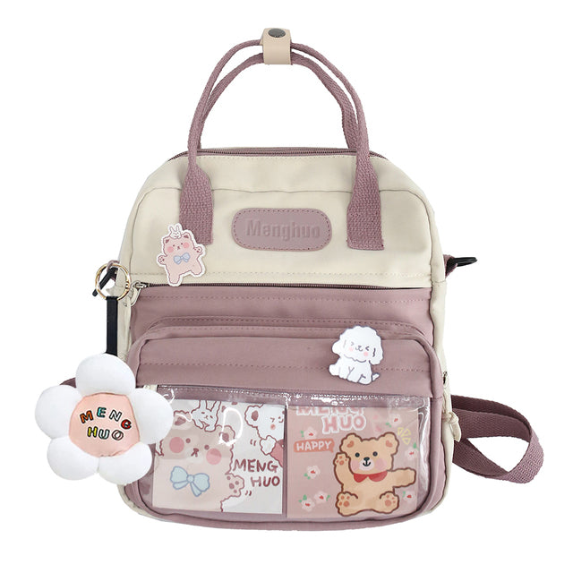 Source Korean Style Cute Backpacks Women Waterproof Nylon Small Shoulder  Bags for Teenage Girls Schoolbags Flower Travel Backpack on m.