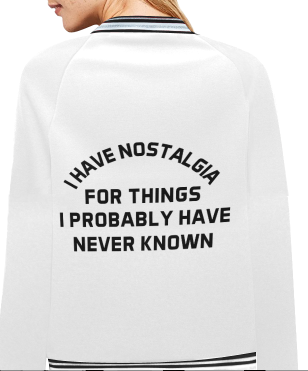 Mockup of Jimin nostalgia jacket against white vackground