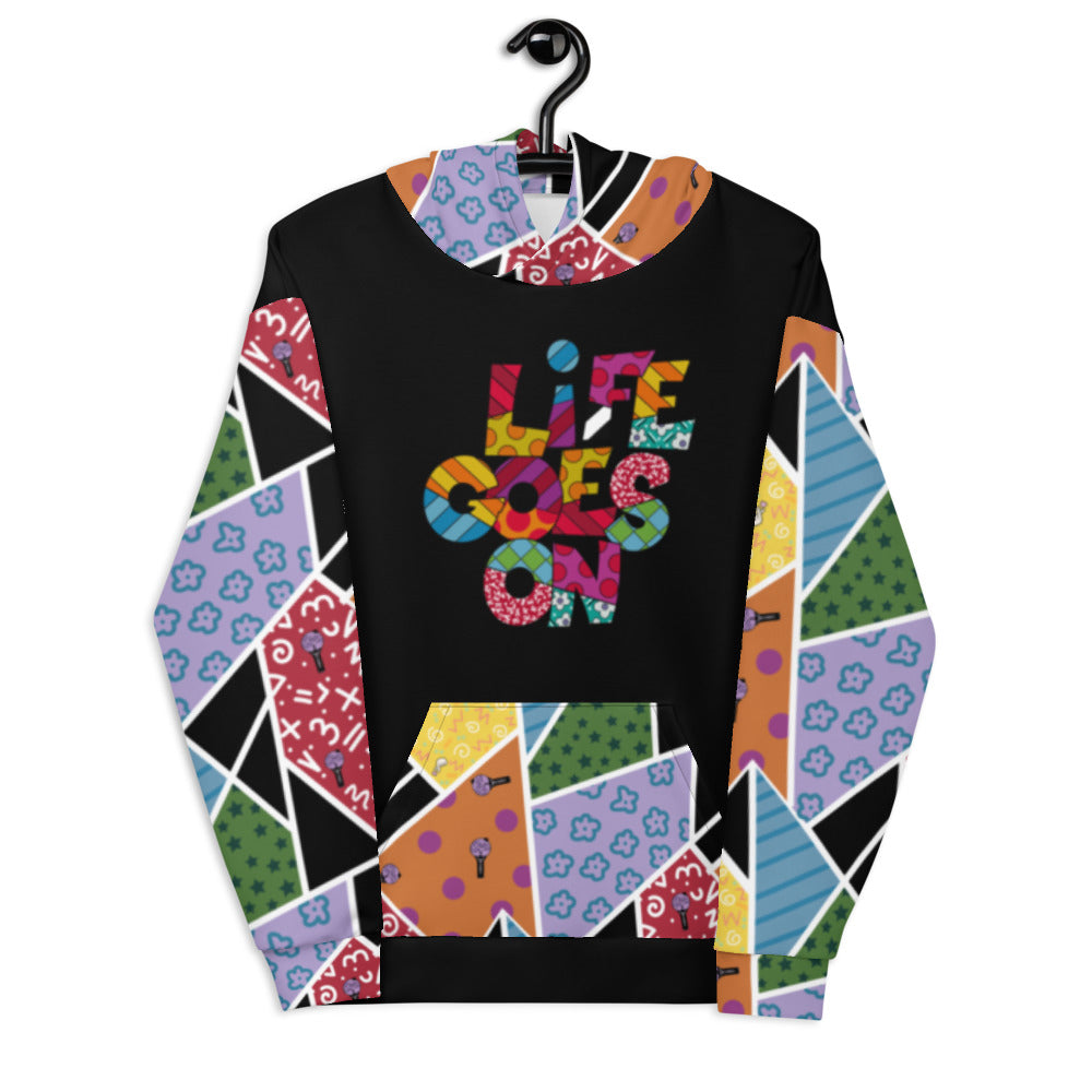 Life goes On Multicolor Unisex Hoodie