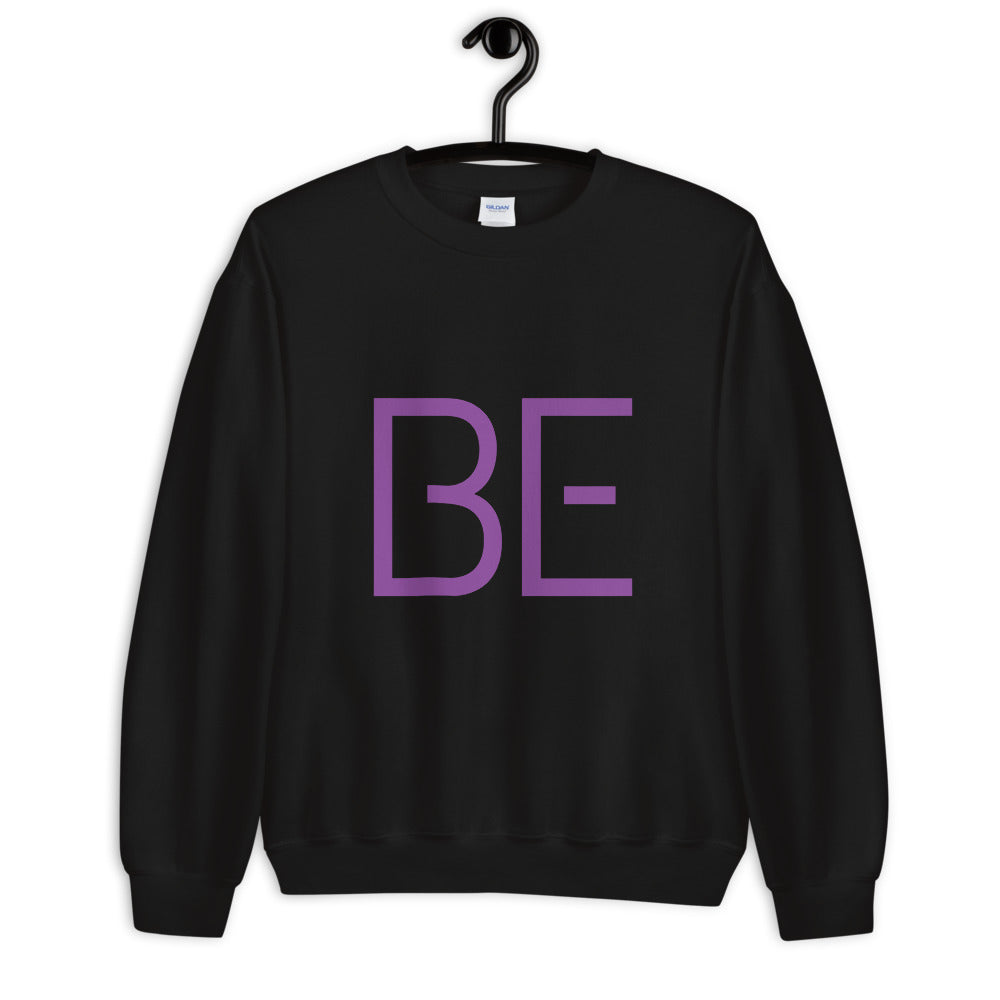 Purple "BE" Crewneck Sweatshirt