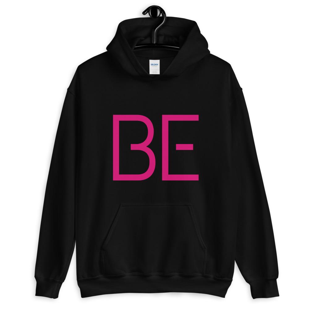 Black BE Pink Logo Unisex Hoodie