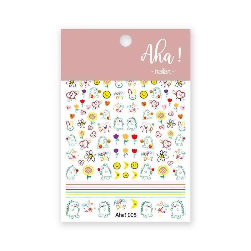 Kawaii Nail Art - Kawaii Bunny &amp; Aesthetic 3D Nail Sticker set
