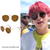 Round Unisex Metal/Brown sunglasses as worn by Jungkook